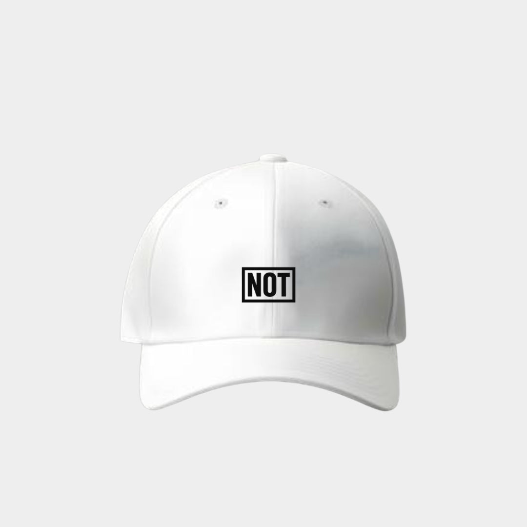 NOT Box Logo Cap – White