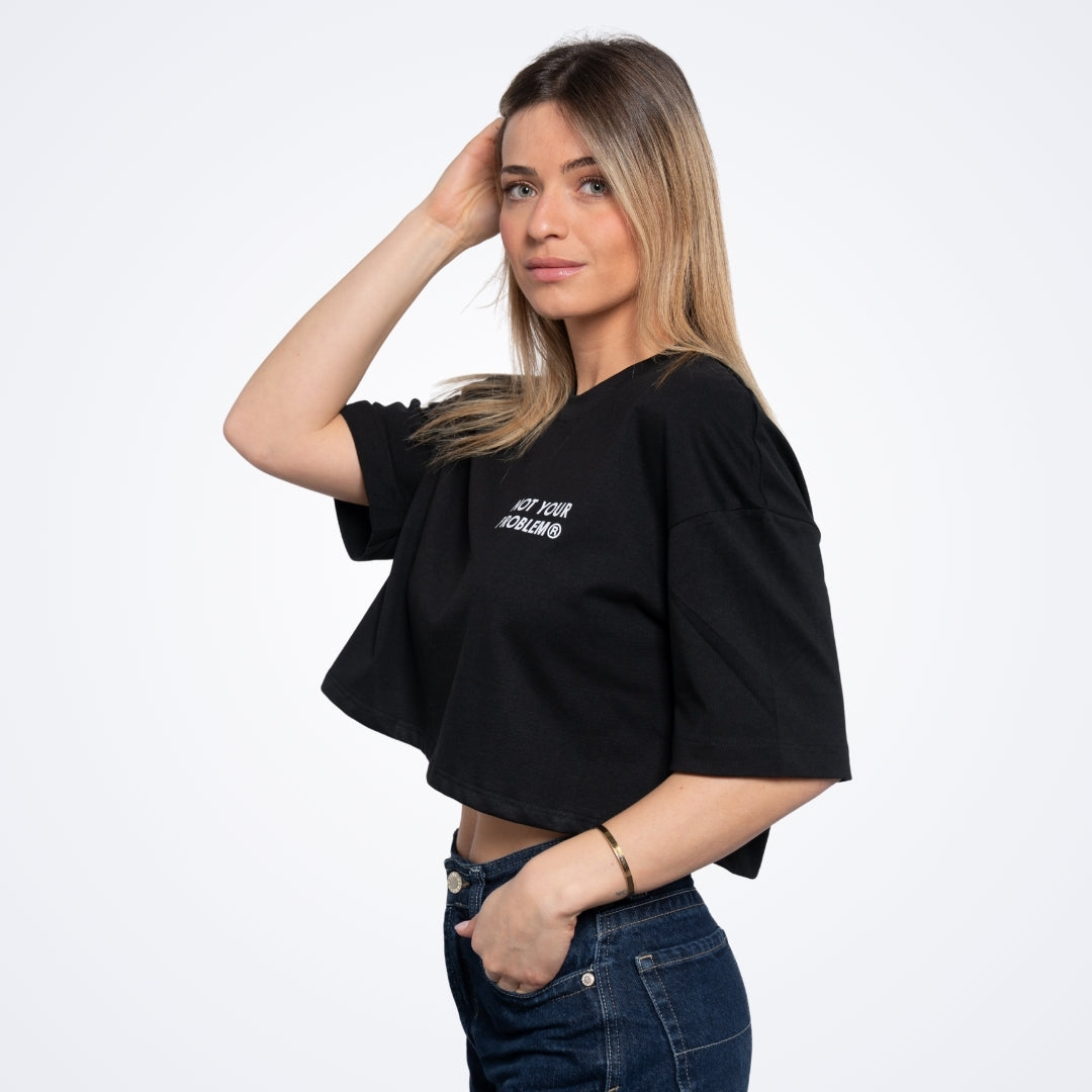Signature Black Crop Top