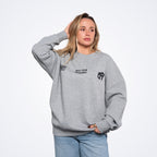 Whatever Gray Oversized Sweatshirt