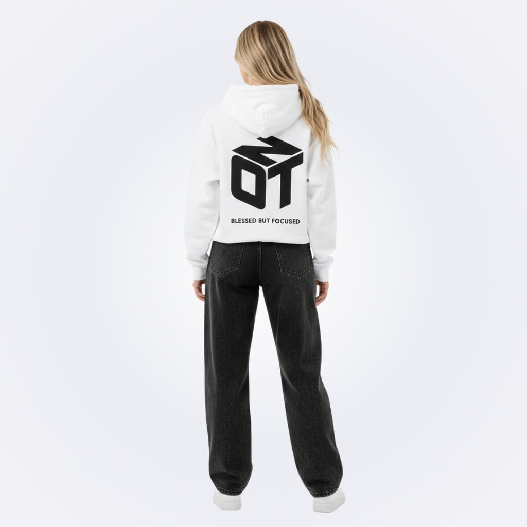 Blessed White Oversized Hoodie