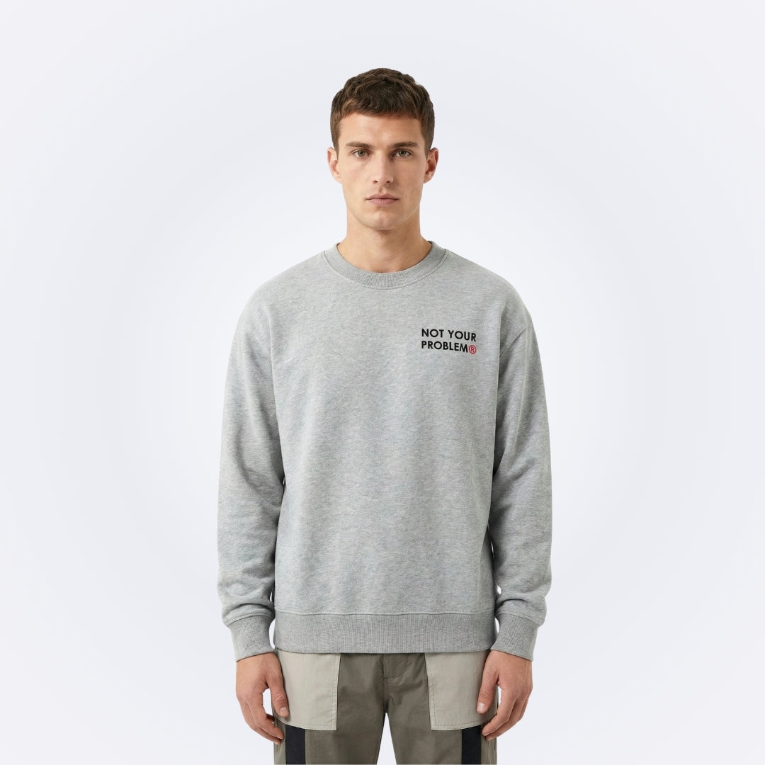 Signature Gray Oversized Sweatshirt