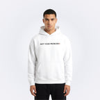 She's Just a Friend White Oversized Hoodie