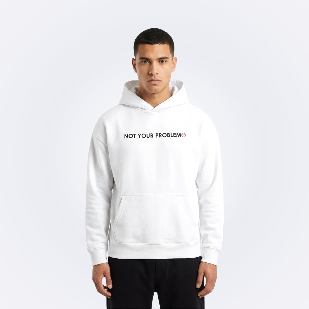 She's Just a Friend White Oversized Hoodie