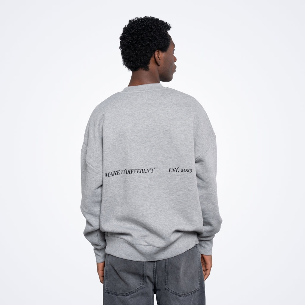Whatever Gray Oversized Sweatshirt