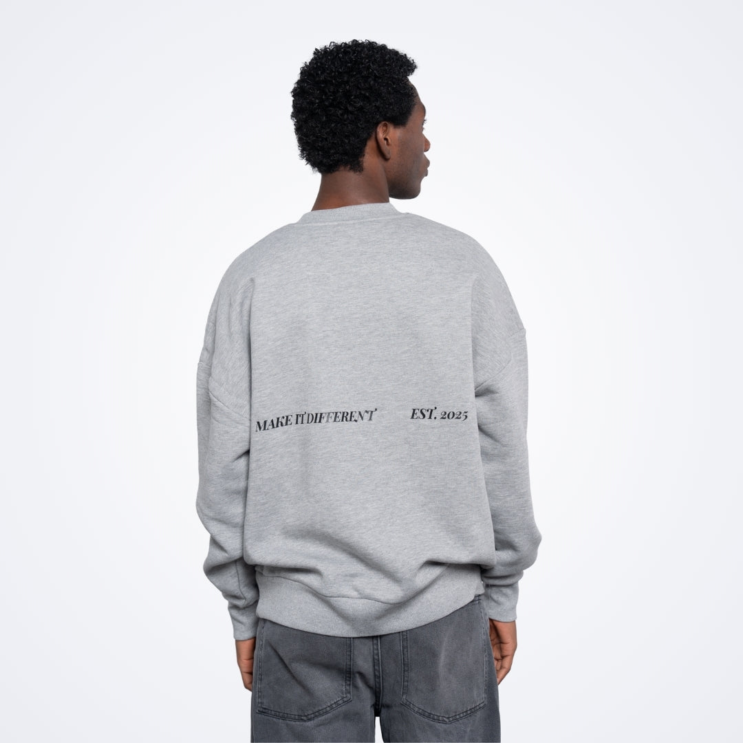 Whatever Gray Oversized Sweatshirt