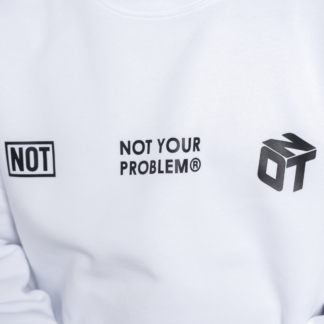 Whatever White Oversized Sweatshirt