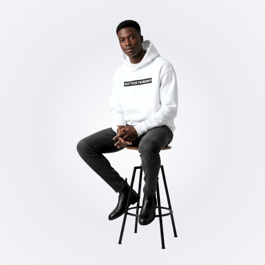 NOT White Oversized Hoodie