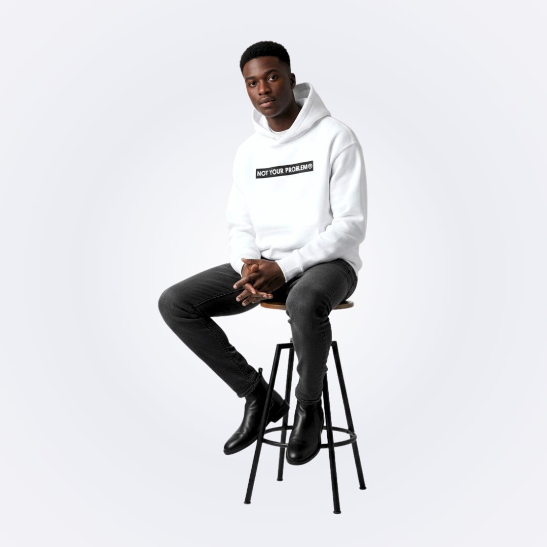 NOT White Oversized Hoodie