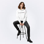 He's Just a Friend White Oversized Hoodie