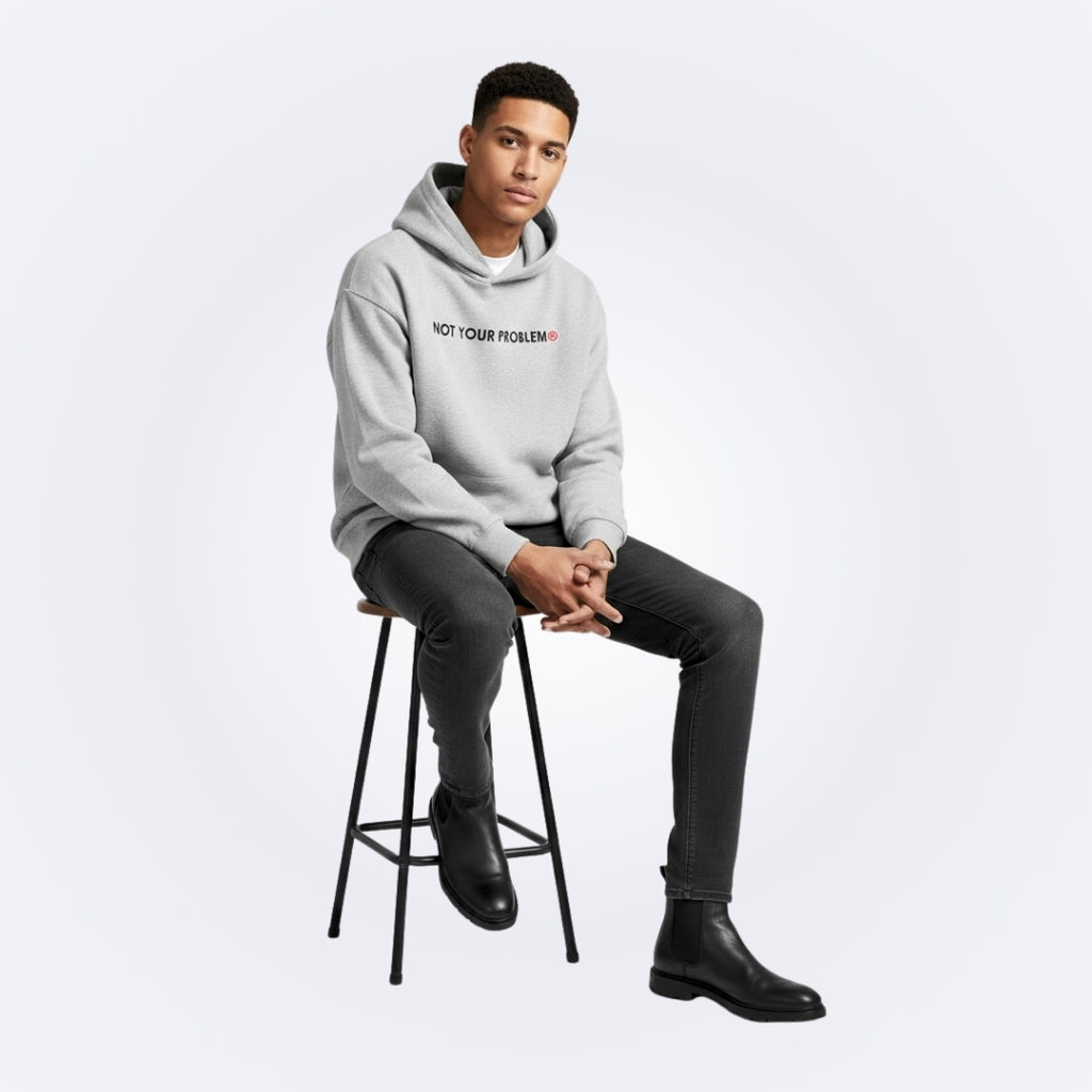Signature Gray Oversized Hoodie