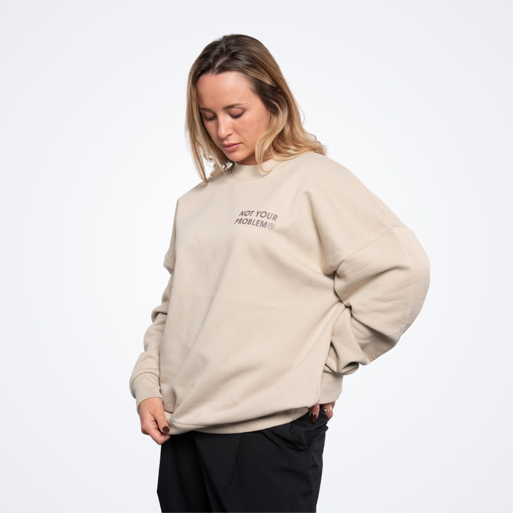 Signature Brown Oversized Sweatshirt