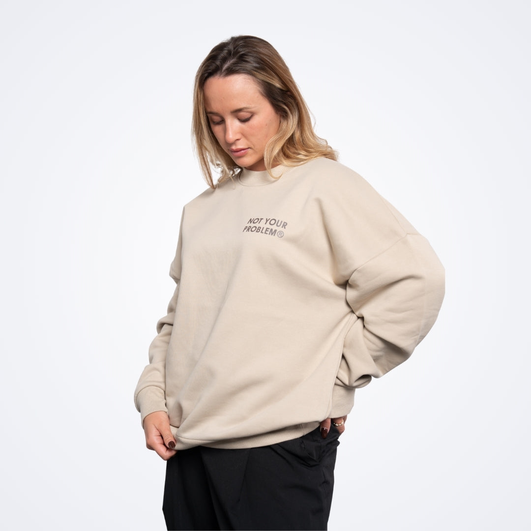 Signature Brown Oversized Sweatshirt