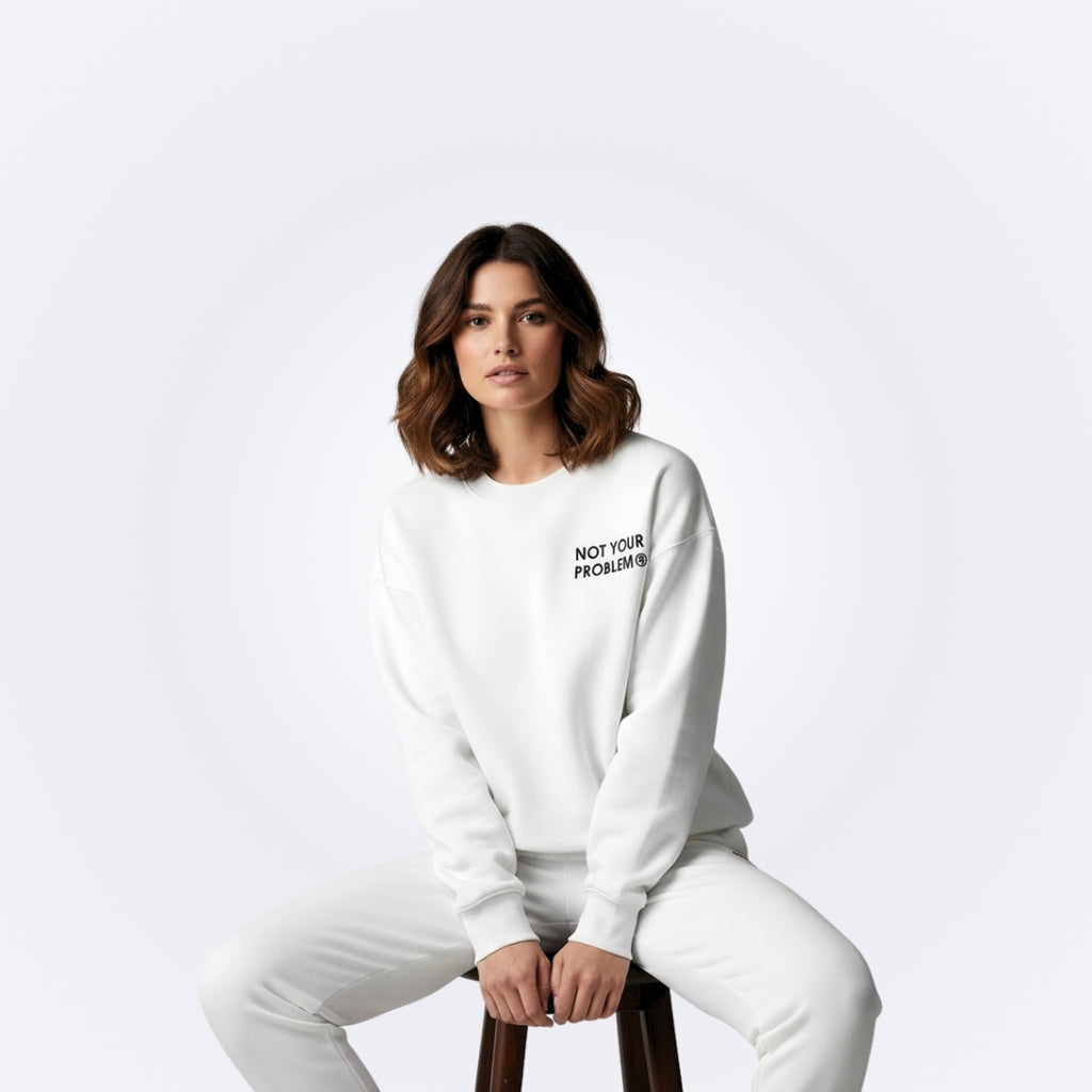 Signature White Oversized Sweatshirt