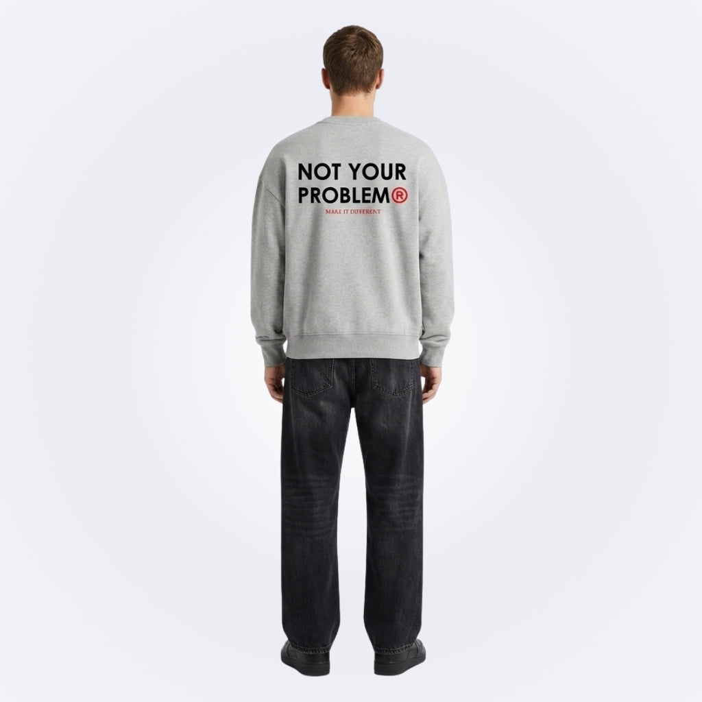 Signature Gray Oversized Sweatshirt