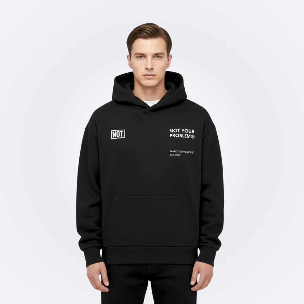 Blessed Black Oversized Hoodie