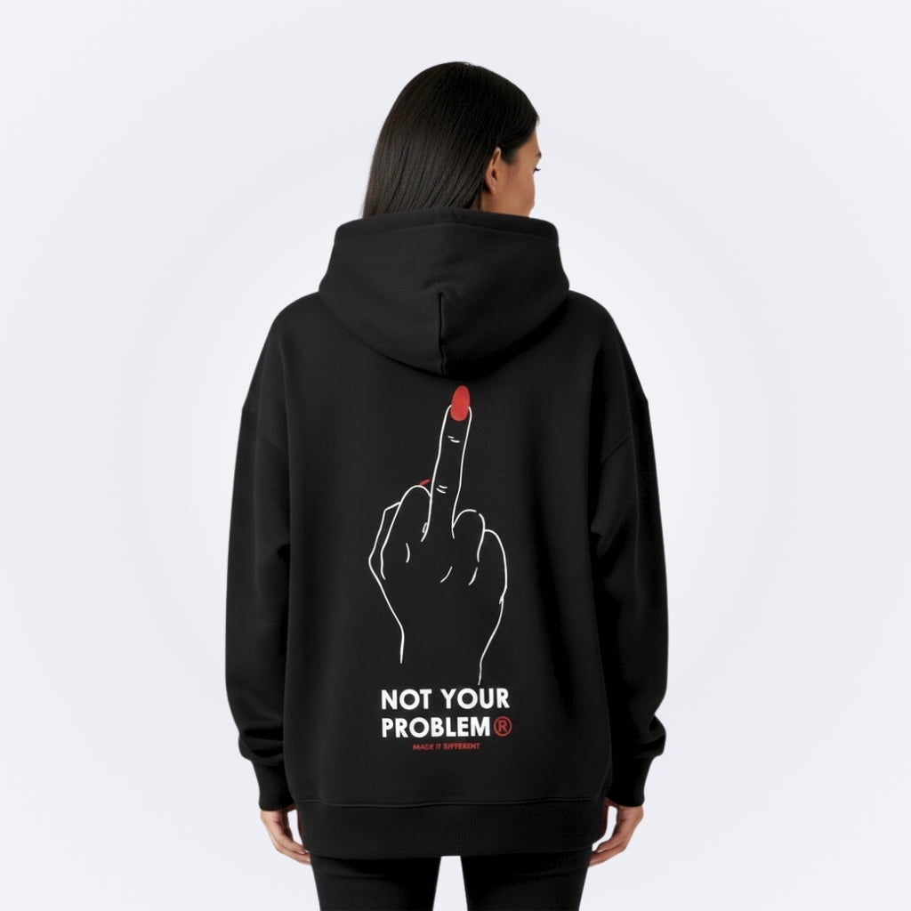 Nail Appointment Black Oversized Hoodie