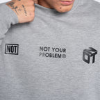 Whatever Gray Oversized Sweatshirt