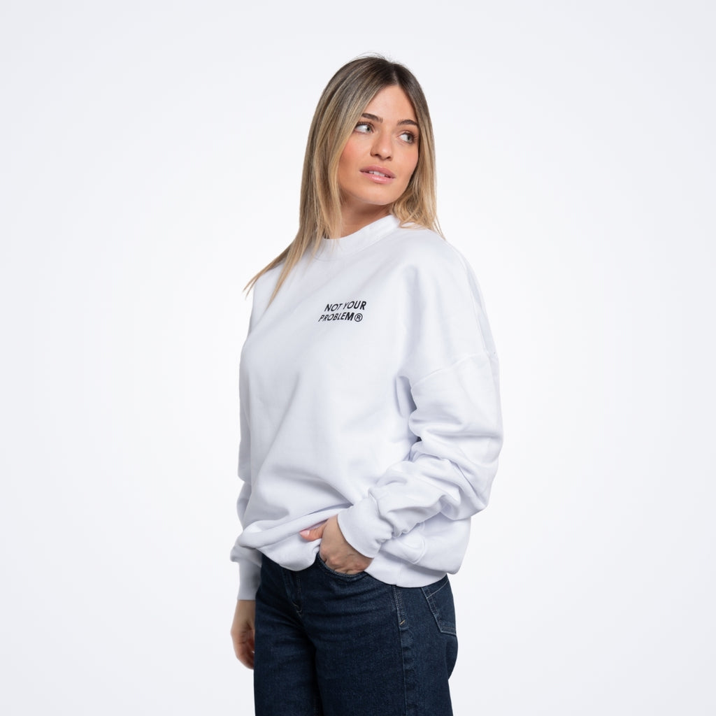 Signature White Oversized Sweatshirt