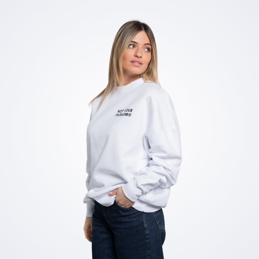 Signature White Oversized Sweatshirt