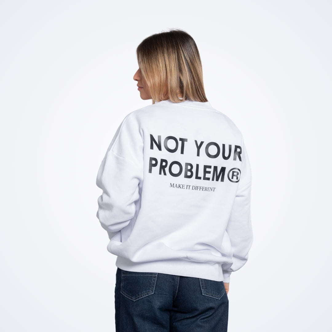 Signature White Oversized Sweatshirt