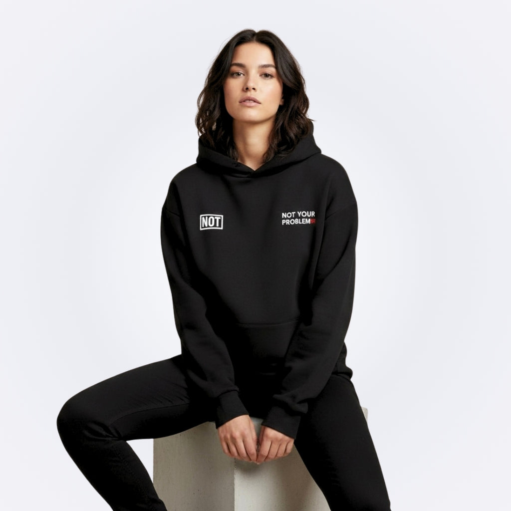 Nail Appointment Black Oversized Hoodie