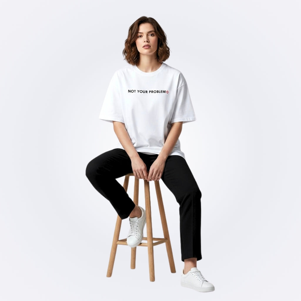 He's Just a Friend White Tee