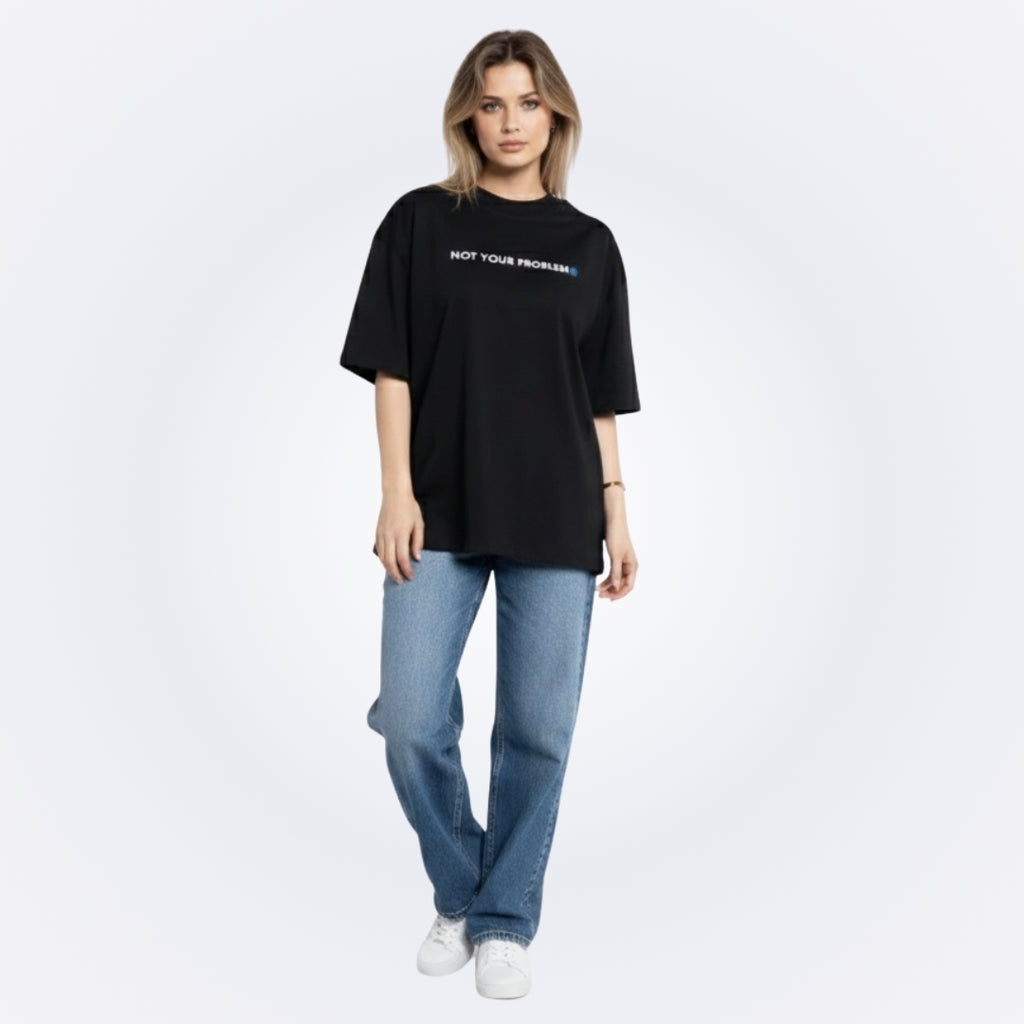 He's Just a Friend Black Tee