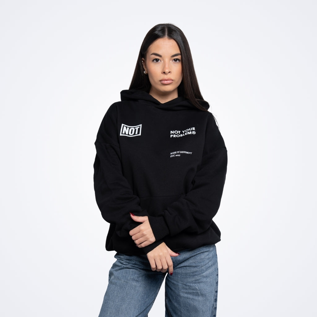 Blessed Black Oversized Hoodie