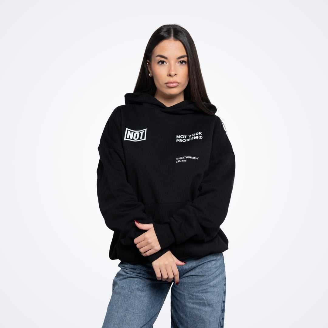 Blessed Black Oversized Hoodie