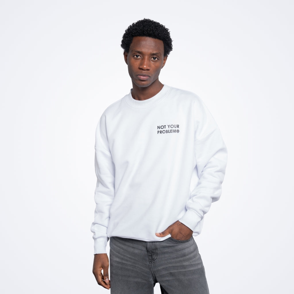 Signature White Oversized Sweatshirt