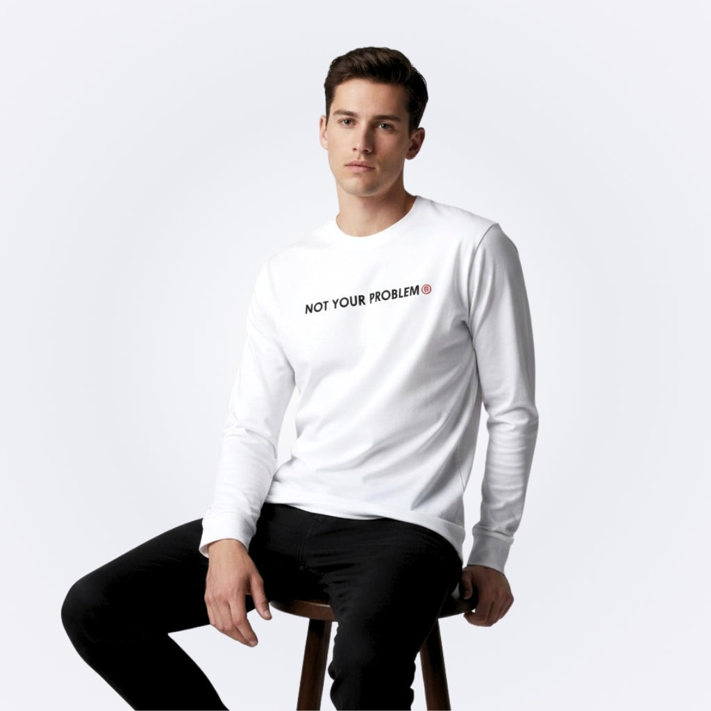 She's Just a Friend White Longsleeve