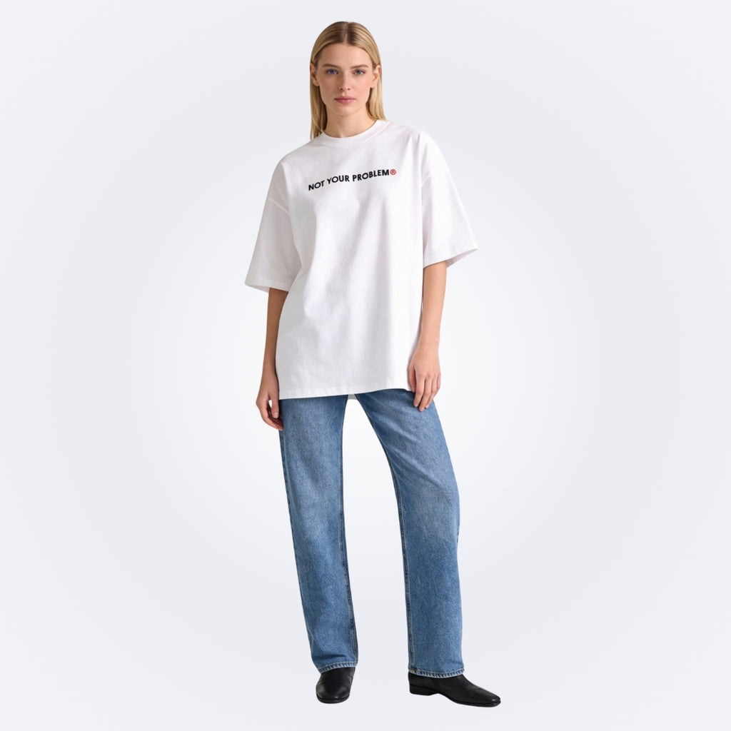 He's Just a Friend White Tee