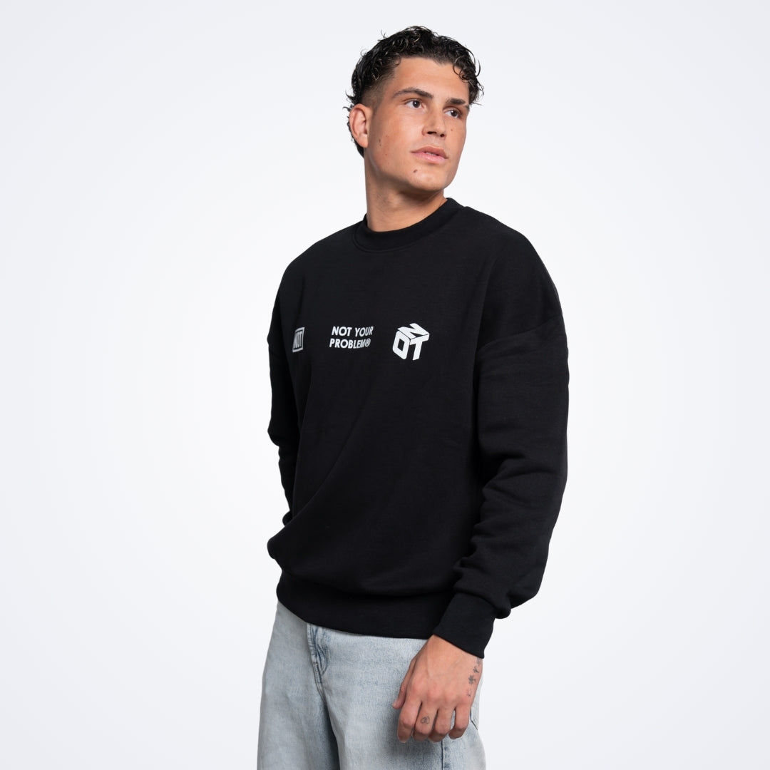 Whatever Black Oversized Sweatshirt