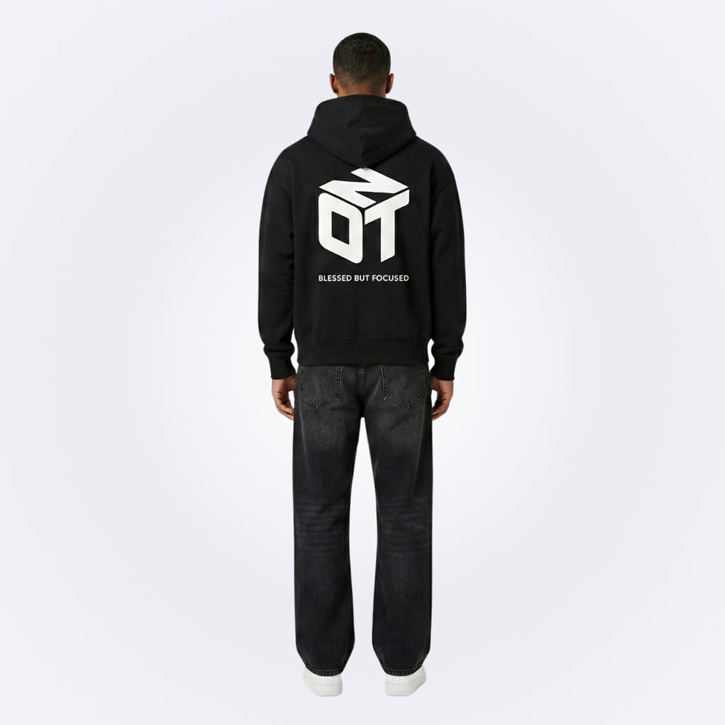 Blessed Black Oversized Hoodie