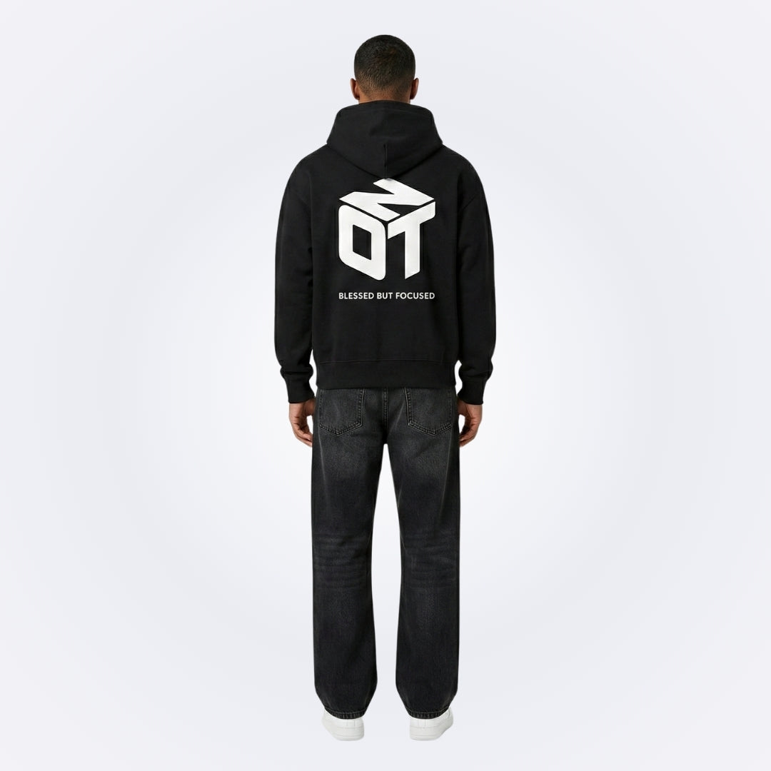 Blessed Black Oversized Hoodie