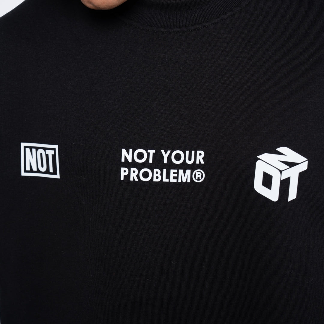 Whatever Black Oversized Sweatshirt