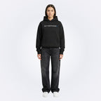 He's Just a Friend Black Oversized Hoodie