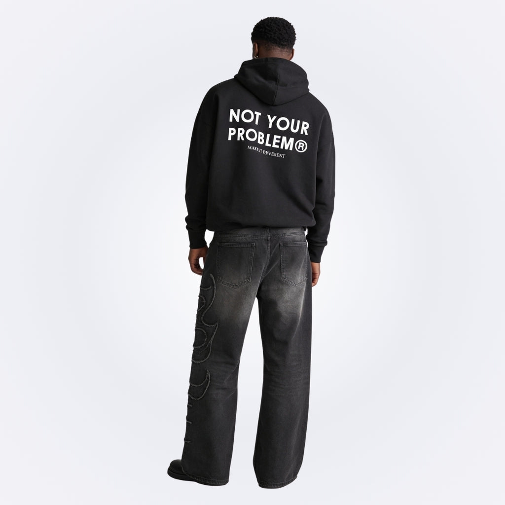 Signature Black Oversized Hoodie