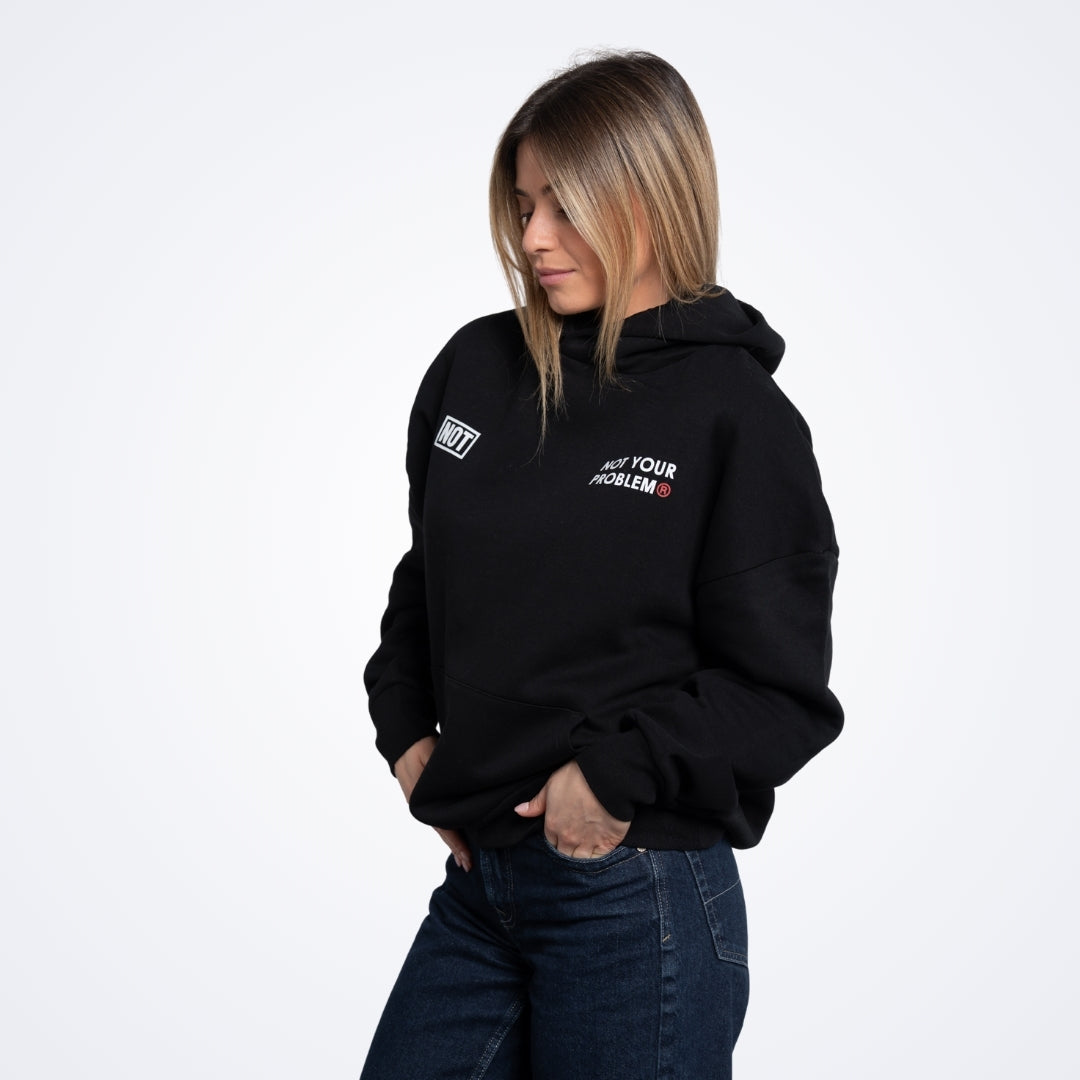 Nail Appointment Black Oversized Hoodie