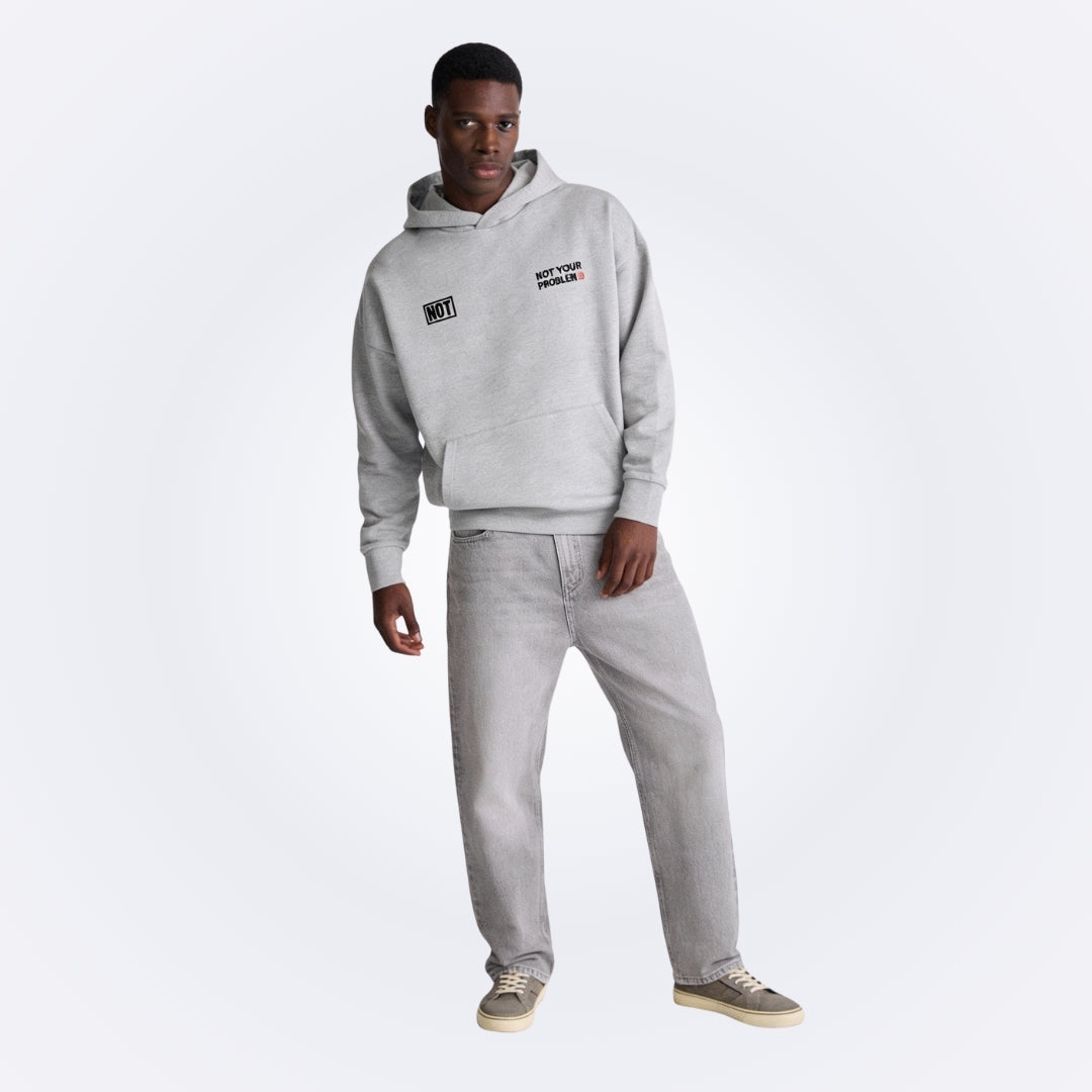 Nail Appointment Gray Oversized Hoodie