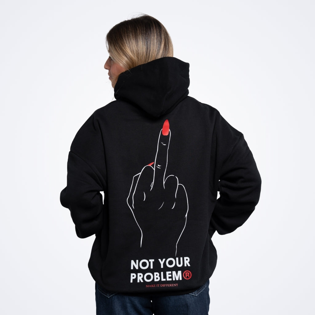 Nail Appointment Black Oversized Hoodie
