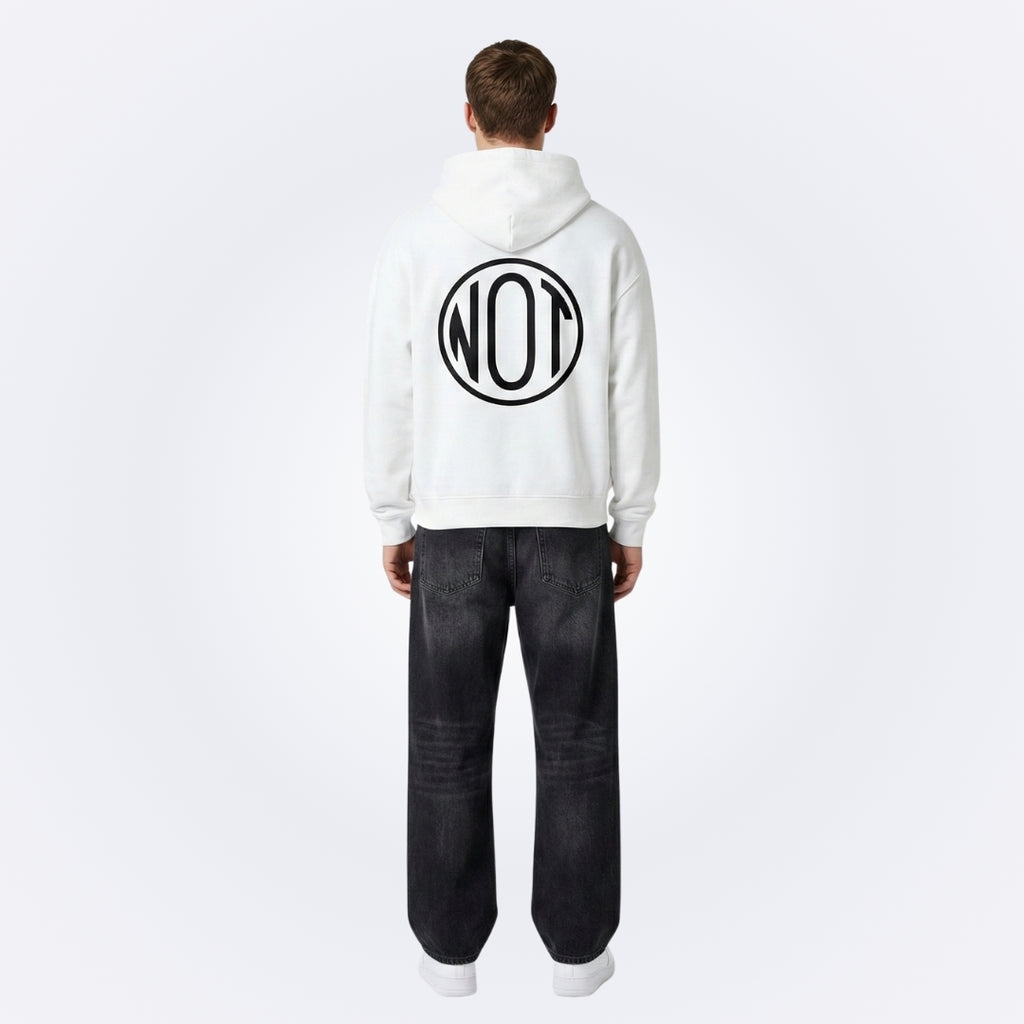 NOT White Oversized Hoodie