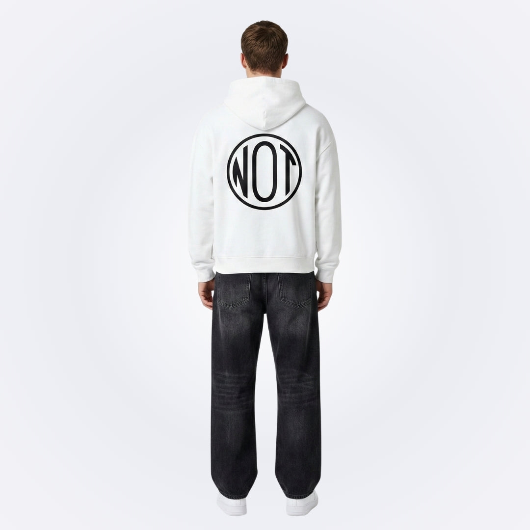 NOT White Oversized Hoodie