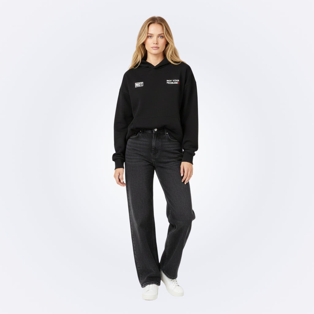 Nail Appointment Black Oversized Hoodie