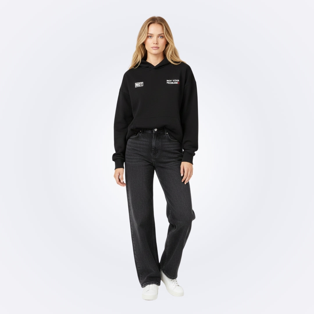 Nail Appointment Black Oversized Hoodie