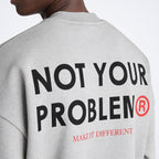 Signature Gray Oversized Sweatshirt