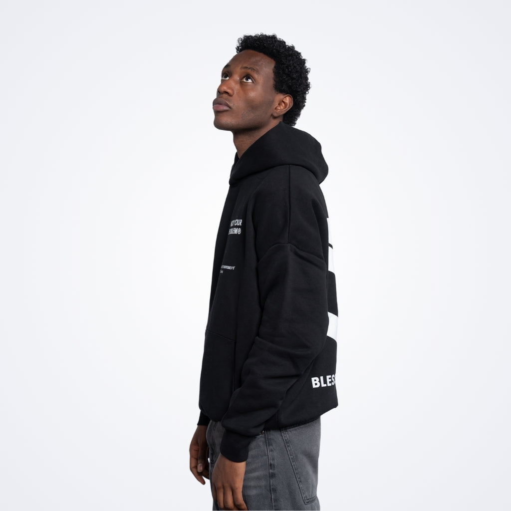 Blessed Black Oversized Hoodie