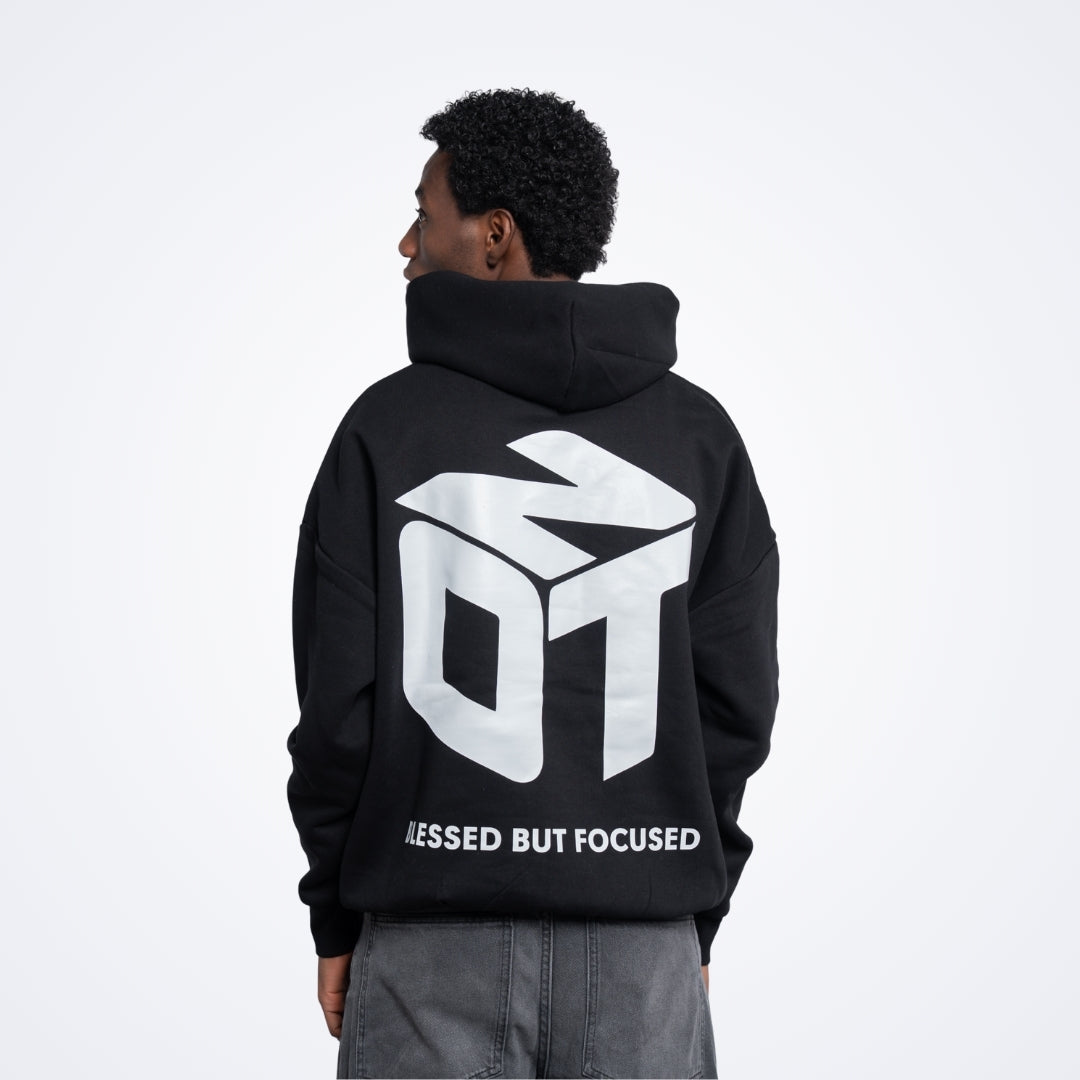Blessed Black Oversized Hoodie