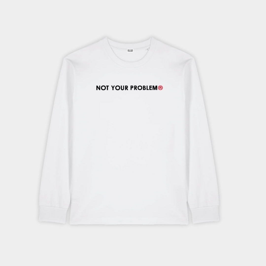 He's Just a Friend White Longsleeve