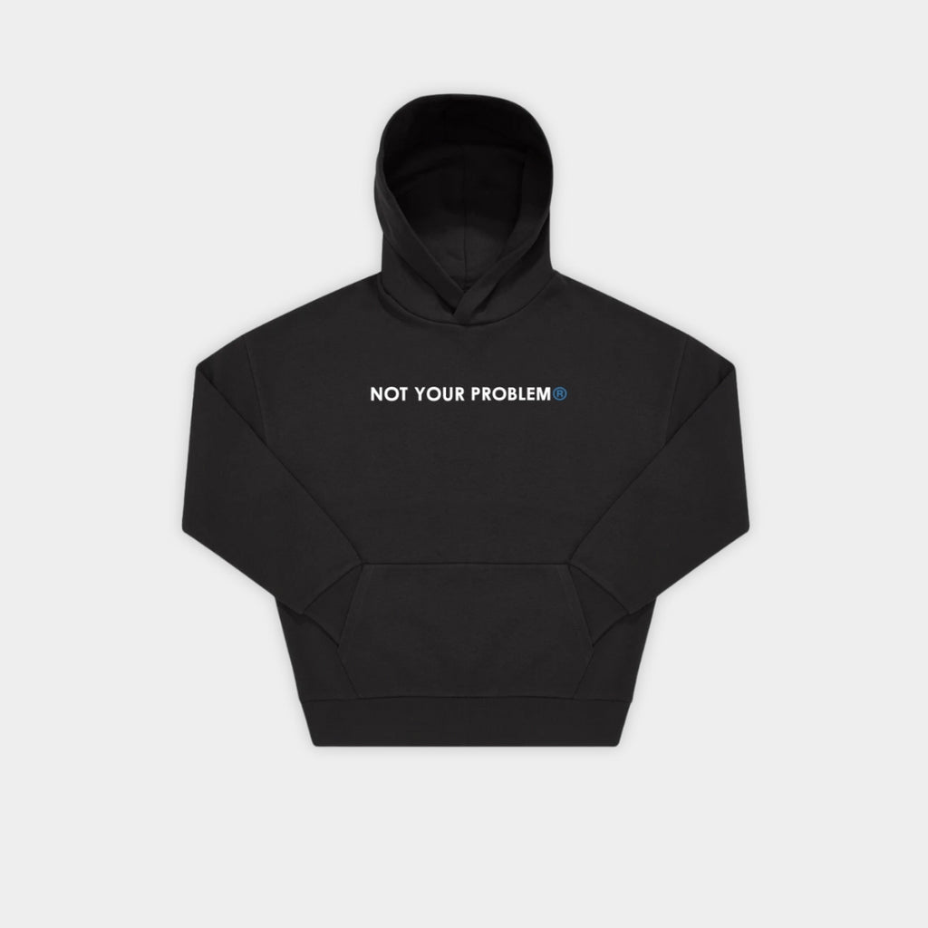 He's Just a Friend Black Oversized Hoodie